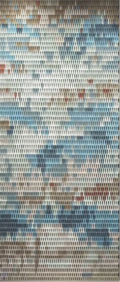 an image of a mosaic tile pattern with blue and red colors