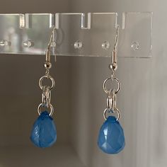 Handmade Blue Bead Earrings. Double Ring On Bead For An Added Touch Of Style. Beads Are Plastic. All New Hypoallergenic Nickel Free Hardware. Cute Everyday With Blue Jeans Or Great Beachy Earrings! Blue Dangle Crystal Earrings With Dangling Beads, Blue Crystal Dangling Earrings, Blue Nickel-free Teardrop Earrings For Party, Blue Crystal Earrings With Dangling Beads For Gift, Nickel-free Blue Teardrop Earrings For Party, Handmade Blue Teardrop Crystal Earrings, Blue Dangling Beads Teardrop Earrings, Blue Dangle Teardrop Earrings For Pierced Ears, Blue Crystal Earrings With Dangling Beads