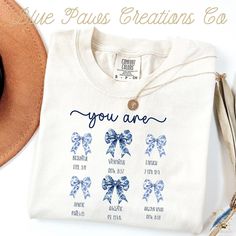 Holiday Gifts, Christmas Gifts, Gifts for Girls, Gifts for Women, Baptism Gifts, Christian Gifts Thanksgiving  Comfort Colors® Christian Shirts  Ideal for: Witnessing Gift, Birthday gifts, Matching group shirts, Baptism gifts, Holidays and special occasions gifts 🌸Welcome to Blue Paws Creations Co.! Comfort Colors® 1717 Tee - Christ-Centered Design, 100% Ring-Spun US Cotton, Durable & Comfortable ✔️👚Product Description: Experience ultimate comfort and timeless style with the Comfort Colors® 1717 tee, designed to be your go-to choice for both casual and semi-formal settings. Made with medium fabric and high-quality, 100% ring-spun US cotton, this tee offers long-lasting comfort and a consistently great fit. Here's why you'll love it: ✔️Key Features: *Relaxed Fit: Ensures maximum comfort a Gifts Christian, Cute Coquette, Blue Toile, Bow Shirt, Bow Shirts, Group Shirts, Christian Shirt, Coquette Bow, Baptism Gifts