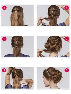 Ihr habt es satt immer die gleiche Frisur zu tragenDann seid ihr hier genau richtigOb Ponytail oder Duttbei diesen Looks wurden die altbekannten Klassiker zu neuen Trendfrisuren aufgepepptKlickt euch durch unsere Frisuren-Galerie und holt euch ein Paar coole Inspirationenviel Spabeim Nachstylen Princess Updo, Girls Hairdos, Braided Buns, Diy Updo, Low Buns, Bun Updo, Peinados Recogidos, All Hairstyles, Blonde Hair Shades