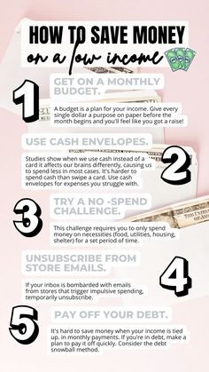 an info sheet describing how to save money