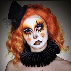 Orange And Black Clown Makeup, Beautiful Clown Makeup, Twisted Clown Makeup, Gold Clown Makeup, Clown Glam Makeup, Pumpkin Clown Makeup, Unique Clown Makeup, Orange Clown Makeup, Clown Drag Makeup