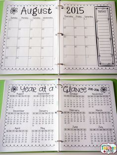 three calendars with the words, year at a glance and 2013 - 2016 on them