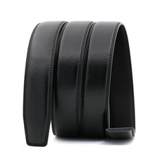 Add a touch of refinement to your style with this high-quality leather belt strap. Its sleek and elegant design, featuring a beveled end, will catch the eye of connoisseurs. Easy to pair with various buckles, it's the perfect choice to elevate a dressed-up outfit. A perfect blend of functionality and timeless aesthetics. Sleek Leather Belt Buckles For Formal Wear, Sleek Leather Belts For Office, Sleek Leather Office Belt, Sleek Black Belt Buckles For Formal Wear, Elegant Leather Belt Buckles For Formal Wear, Elegant Leather Belt Buckles For Formal Occasions, Adjustable Black Belt Buckles For Business, Classic Formal Belts And Suspenders With Removable Belt, Luxury Formal Belts And Suspenders With Removable Belt