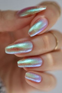 Looking to add some fun and vibrant colors to your nail game? Check out these stunning 32 chrome nail designs! From mesmerizing art to shiny finishes, these trendy styles are sure to make a statement. #nailinspiration #chromenails #nailart Chrome Nail Designs, Chrome Nail Art, Chrome Nail, Rose Gold Nails, Gold Glam, Clear Nails, Silver Nails, Holographic Nails