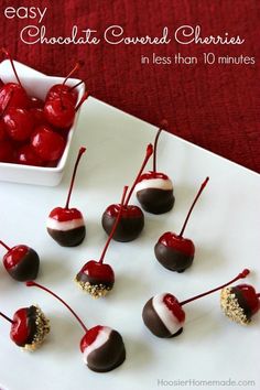 chocolate covered cherries in less than 10 minutes are the perfect dessert for valentine's day