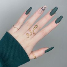 nails
nail inspo
nail art
nail polish
nail ideas
slytherin nails
slytherin
harry potter nails
dark green nails Slytherin Nails, Harry Potter Nails Designs, Harry Potter Nail Art, Fingernails Painted, Accent Nail Designs, Fruit Nail Art, Nails Trend