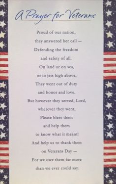 an american flag with the words prayer for veterans