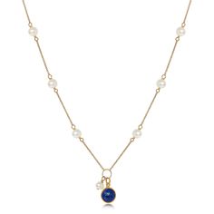 A delicate cultured freshwater pearl fine chain necklace with a modern twist.    This elegant necklace combines almost round cultured freshwater pearls with a round lapis lazuli drop to create a stunning piece to be worn day or night.  This stunning gemstone can vary in colours from a vibrant blue to darker tones with stunning gold flecks within.   Non-tarnish gold plated chain necklace with small almost round cultured freshwater pearls & lapis lazuli drop on a gold plated lobster clasp. Please Blue Nova, Freshwater Pearl Jewelry, Gold Flecks, Pearl Cluster, Sterling Silver Chain Necklace, Elegant Necklace, Freshwater Cultured Pearls, Elegant Necklaces, Mens Jewelry Bracelet