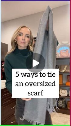 Styling Scarves Winter, How To Style Cashmere Scarf, How To Wear A Spring Scarf, Different Ways To Tie Scarves, How To Style Oversized Scarf, How To Wear Long Scarf Winter, Styling A Scarf Outfit, How To Wear A Blanket Scarf With A Dress, Scarf In Summer Outfit Ideas