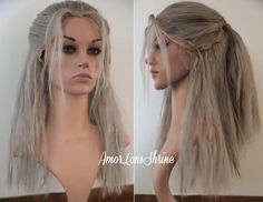 Geralt of Rivia Lace Front Wig. Perfect for your cosplay! Gray color.FROM USA! PROCESSING TIME: 1-2 weeks!Please see my other works on the Witcher :YENNEFER FROM VIDEO GAME WIG - https://www.etsy.com/listing/745467568YENNEFER NETFLIX WIG - https://www.etsy.com/listing/754293874YENNEFER NECKLACE - https://www.etsy.com/listing/768483769DANDELION COSTUME - https://www.etsy.com/listing/755085888No refund. If something happened to the wig during transportation, please contact me and I will help you.L Dandelion Costume, Brown Box Braids, Silver Wig, Silver Wigs, Your Cosplay, Front Braids, Witcher 3 Wild Hunt, Cheap Wigs, Box Braid Wig