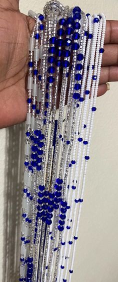 Finer 3 strand waist bead set.  Includes one regular, one Crystal and one Glow in the dark strand. Diy Waist Beads Ideas, How To Make Waist Beads Diy, Waist Beads Aesthetic, Crystal Waist Beads, African Hair Wrap, Beaded Jewelry Pattern