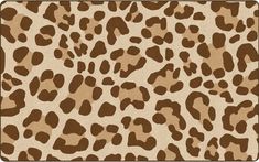 a brown and white animal print area rug