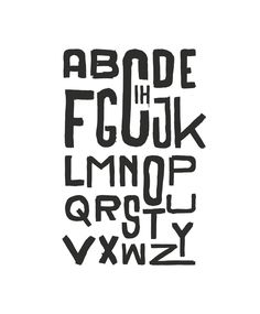 the letters are black and white in different font styles