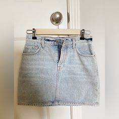 I Love This Jean Skirt, But It Sadly Does Not Fit Me :(. It Is A Size 24, But Runs A Little Big. I Think This Would Be So Cute With A Small Top And Some Cowgirl Boots. Great Condition And Never Worn. Light Wash Mid-rise Cotton Mini Skirt, Light Wash Cotton Mid-rise Mini Skirt, Light Wash Cotton Mini Denim Skirt, High Rise Light Wash Denim Mini Skirt, Light Wash Cotton Denim Mini Skirt, Mid-rise Light Wash Cotton Mini Skirt, Light Wash Mini Length Cotton Denim Skirt, Light Wash Mid-rise Denim Skirt, Mid-rise Cotton Mini Skirt In Light Wash