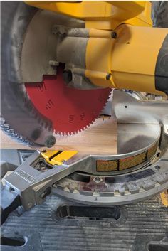 a circular saw is being used to cut metal