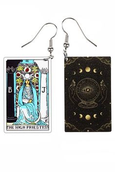 the high priest tarot card earrings