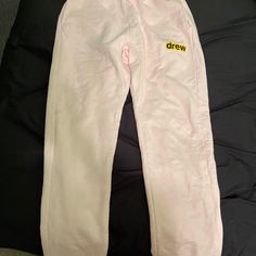 Authentic Drew House Sweatpants. Size Xs Fits Oversized. All Sales Are Final Justin Bieber Drew House Outfit, Drew Clothes, Drew House Sweatshirt, Drew Hoodie, Drew House, Pale Pink Color, Pale Pink, Mens Pants, Pink Color