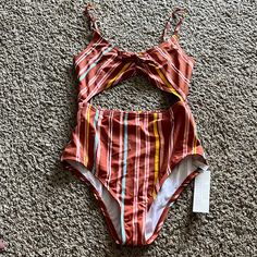 Nwt, Never Worn, Perfect Condition -No Padding, One Piece (Attached At The Sides, Open Front/Back -Rust, Pink, Blue, And Yellow Colors -Adjustable Straps -Size M -Originally Cost $69 Casual Pink One Piece For Poolside, Casual Pink One-piece Swimsuit For Beach Season, Casual Pink One-piece For Poolside, Casual Pink One Pieces For Beach Season, Casual Pink One-piece For Beach, Casual Pink One-pieces For Beach Season, Urban Outfitters Swimwear For Spring Pool Use, Urban Outfitters Swimwear For Spring Pool Time, Urban Outfitters Swimwear For Pool In Spring