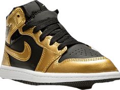 Sporty Custom Gold Sneakers With Rubber Sole, Sporty Gold Sneakers For Streetwear, Sporty Custom Gold Leather Sneakers, Sporty Gold Leather Custom Sneakers, Gold Sports Sneakers With Rubber Sole, Gold Low-top Custom Sneakers With Rubber Sole, Gold Sneakers With Rubber Sole For Sports, Gold Leather Sporty Sneakers, Gold Leather Sneakers With Gum Sole