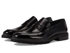 Steve Madden Saban - Men's Shoes : Black Leather : The versatile Steve Madden Saban Loafers have a stunning polished texture that showcases a sophisticated look. ; Leather upper. ; Textile lining and synthetic insole. ; Easy slip-on style. ; Almond toe. ; Flexible rubber outsole. ; Imported. Measurements: ; Weight: 15 oz ; Product measurements were taken using size 9, width D - Medium. Please note that measurements may vary by size. Formal Leather Slip-ons For Fall, Modern Formal Slip-ons With Brogue Detailing, Moc Toe Slip-ons For Business In Fall, Modern Moc Toe Slip-ons For Work, Business Slip-on Loafers With Textured Sole, Formal Almond Toe Slip-ons With Rubber Sole, Semi-formal Slip-on Oxfords With Textured Sole, Semi-formal Slip-ons With Rubber Sole, Formal Slip-on Oxfords With Stitched Sole