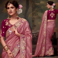 Crafted with care and attention to detail, this saree is perfect for those who appreciate fine craftsmanship and unique design. The light color exudes elegance and sophistication, making it a standout choice for any special occasion. Whether you're attending a wedding or celebrating a festival, this saree is sure to make you feel like a true queen. Make a statement with our attractive organza saree, designed to turn heads and leave a lasting impression.  --------------------------------- S A R E E ● D E T A I L S --------------------------------- ● Fall and Edging : Done ● Tassel : See in Option ● Petticoat : On request Extra Charges ● Drapping Saree (Ready to wear) : On Request Extra Charges ● Blouse : Matching Unstitched Piece (See in option) ● Occasion : Wedding, Party, Festive, Functio Banarasi Silk Saree Blouse Piece With Intricate Embroidery, Festive Saree With Unstitched Blouse For Reception, Wedding Saree With Semi-stitched Blouse, Dola Silk Saree With Unstitched Blouse For Reception, Elegant Banarasi Silk Blouse With Intricate Embroidery, Saree Blouse For Wedding And Diwali, Festive Banarasi Silk Pre-draped Saree With Intricate Embroidery, Embroidered Saree For Wedding And Diwali, Semi-stitched Saree For Diwali Reception