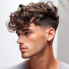 60 Trendy wavy hairstyles men That Are A must In 2024 Men's Wavy Hairstyles, Wavy Undercut, Wavy Hairstyles Men, Undercut Curly Hair, Men's Curly Hairstyles, Curly Hair Fade, Curly Undercut, Shaved Undercut, Wavy Hair Men