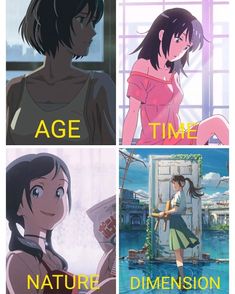 four different anime characters with the same name