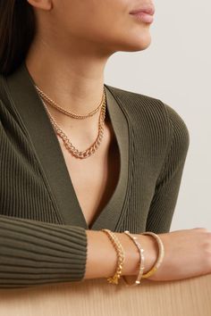 Gold Mini 18-karat gold diamond choker | SHAY | NET-A-PORTER Gold Diamond Choker, Diamond Choker, Chain Links, Cuban Chain, Net A Porter, Jewellery And Watches, Chain Link, The Label, Gold Diamond