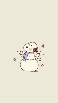 a cartoon snowman with a scarf around his neck