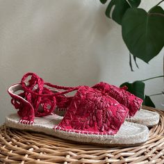 Selling These Gorgeous Red Espadrilles From Antik Batik. Brand New. Size 6. Designed In Paris. Made In India. Please Review All Pictures, All Sales Final. All My Items Come From A 100% Smoke Free/Pet Free Environment. Offers Welcome. Check Out My Other Items, Bundle To Save On Shipping! Red Bohemian Sandals For Spring, Red Sandals With Woven Sole For Summer, Red Closed Toe Sandals With Woven Sole, Red Closed Toe Espadrilles For Spring, Red Sandals With Woven Sole For Beach, Red Flat Sandals For Festival, Red Flat Espadrilles For Summer, Embroidered Espadrilles For Summer Beach, Closed Toe Espadrilles With Red Sole