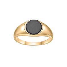 Accessorize in style with this Gemminded 18k gold over sterling silver black onyx signet ring. Click on this JEWELRY & WATCHES GUIDE to learn about fit, styles, materials and more! Accessorize in style with this Gemminded 18k gold over sterling silver black onyx signet ring. Click on this JEWELRY & WATCHES GUIDE to learn about fit, styles, materials and more! FEATURES Width: 8 mm Shank style: straight Nickel safe Metal: sterling silver Plating: 18k gold Finish: polished Packaging: boxedSTONE DET Classic Gold Signet Ring With Gemstone, Black Tarnish Resistant Signet Ring For Formal Occasions, Minimalist Onyx Ring For Formal Occasions, Minimalist Onyx Rings For Formal Occasions, Formal Black Tarnish-resistant Signet Ring, Minimalist Onyx Signet Ring For Formal Events, Minimalist Onyx Signet Ring For Formal Occasions, Minimalist Gemstone Signet Ring For Formal Occasions, Black 14k Gold Round Band Jewelry