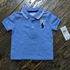 Condition - Nwt Light Blue Cotton Polo Collar Tops, Navy Ralph Lauren Cotton Tops, Blue Ralph Lauren Polo Shirt, Navy Ralph Lauren Short Sleeve Tops, Ralph Lauren Cotton Polo Collar Top, Ralph Lauren Cotton Polo Top, Navy Short Sleeve Ralph Lauren Top, Ralph Lauren Navy Short Sleeve Tops, Blue Ralph Lauren Cotton Tops