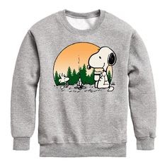 He'll love showing off his look with this Boys' Peanuts Campfire Fleece Graphic Sweatshirt. He'll love showing off his look with this Boys' Peanuts Campfire Fleece Graphic Sweatshirt. Crewneck Long sleevesFABRIC & CARE Machine wash Cotton, polyester Imported Size: Small. Color: Med Grey. Gender: male. Age Group: kids. Peanuts Snoopy Woodstock, Target Clothes, Sweatshirt Crewneck, Snoopy And Woodstock, Toddler Boy Outfits, Top Graphic Tees, Fleece Sweatshirt, Graphic Long Sleeve, Campfire