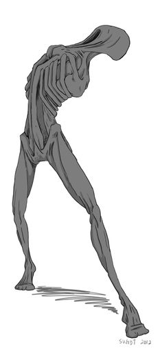 an alien is standing in the pose with his arms outstretched and legs spread out,