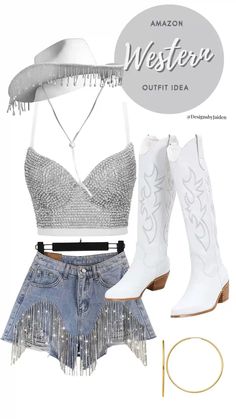 Click to shop this Glam Western Outfit!  Western Outfits, Nashville Outfits, Cowboy Outfits, Cowboy Style, Cowgirl, Cowgirl Style, Cowgirl Outfits, Western Outfit Inspo, Outfits, ootd, Tennessee outfits, cowboy boots, cowboy boots outfit, white cowboy boots, fall boots, western boots, sequin shorts, tassel, cowboy hat, western hat, sequin cowboy outfits, cute western outfits, country outfits, country girl outfits, fashion week, trendy fashion, fall outfits women, fall outfits 2022, fall trends, party outfit, festival outfit, concert outfit, country concert outfit, country girl style, western outfits women, western outfits women concert, western outfits women party, western outfits women summer, western outfits women fall, fall outfits, outfit inspo, country style, country girl outfits Beyonce Party Outfit, Cowboy Themed Outfit Woman, Space Cowgirl Outfit Ideas, Wild West Party Outfit College, Cowgirl 21 Birthday Party Outfit, Diamonds And Disco Theme Outfits, Cowgirl Rave Outfit Western, Beyonce Cowboy Outfit, Beyoncé Country Outfit