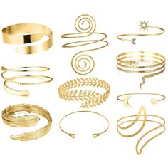 PRICES MAY VARY. GOLD ARM CUFF: Gold arm cuff bracelet set have 10 styles, including snake arm cuff, sun moon upper arm cuff gold, leaf armband cuff, feather bangle, wide band cuff, wire arm bracelet and so on. Gold upper arm cuff can meet your diversified matching needs. As a summer fashion jewelry, gold arm bands can trim your arms and make you receive many compliments. Arm jewelry upper arm can be freely combined and matched, providing you with more choices CUFF BRACELETS FOR WOMEN: Arm cuff Arm Cuff Jewelry, Gold Arm Cuff, Arm Bangles, Arm Cuff Bracelet, Arm Bracelets Upper, Upper Arm Cuffs, The Bangles, Arm Jewelry, Arm Bracelets