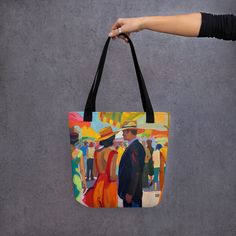 ¡Organízate con estilo con este espacioso bolso tote, ahora con ENVÍO GRATIS a España, la Unión Europea, Reino Unido, Estados Unidos y Canadá!
EL DISEÑO
Esta obra captura los vibrantes colores y la animada atmósfera de la Feria de Sevilla. Cada pincelada da vida al baile de colores, elegantes atuendos y al espíritu que define esta joya cultural.
EL BOLSO
Este bolso tote es a la vez moderno y práctico, perfecto para llevar todos tus imprescindibles con estilo y comodidad.
Está fabricado con tejido de poliéster duradero que resiste todo tipo de desgaste.
Puede soportar hasta 44 libras (20 kg) de peso, así que puedes empacar todo lo que necesites.
El bolso cuenta con asas de algodón resistente que tienen 11.8 pulgadas (30 cm) de largo y 1 pulgada (2.5 cm) de ancho.
Fabricado bajo pedido para