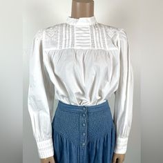 Zara White Lace Embroidered Blouse Size Small 100% Cotton New With Tag Better Quality Than Gunne Sax! Zara Tops, Cotton Blouses, Embroidered Blouse, White Lace, Top Blouse, Zara, Womens Tops, White, Lace