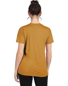 Ladies' Relaxed CVC T-Shirt - ANTIQUE GOLD - 2XL | Next Level Women's Relaxed CVC T-Shirt in Gold Size 2XL | 60/40 cotton/polyester Gold Graphic Tee With Short Sleeves, Gold Graphic Print Short Sleeve Top, Gold Crew Neck Top With Relaxed Fit, Gold Short Sleeve Tops With Graphic Print, Gold Short Sleeve Graphic Tee, Relaxed Fit Gold Cotton Top, Gold Graphic Tee With Crew Neck, Gold Cotton Top With Relaxed Fit, Gold Crew Neck Cotton T-shirt