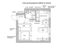 the floor plan for an apartment in russian