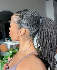 Locs | Loc styles | Ponytail on locs | Slick ponytail on locs Locs Hairstyles For Women Ponytail, 40 Locs Count, Short Curly Fro Black Women, Loc Styles Ponytail, Locs With Hats, Locs In A Ponytail, Ponytail On Locs, Locs Ponytail Styles, 200 Locs