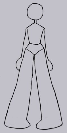 a drawing of a woman's dress in black and white