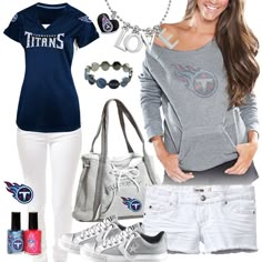 Women's Tennessee Titans Fashion Nfl Football Party, Nfl Fashion, Ut Football, Kentucky Girl