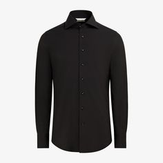 With its pronounced high widespread collar, this dark brown shirt is tailored extra slim and crafted in a subtly textured poplin weave-the perfect balance of funtion, style, & refinement. Brown Shirt, Slim Fit Shirt, Italian Fabric, Style Expert, Fashion Advice, Stretch Cotton, Dark Brown, Workout Shirts, Perfect Fit