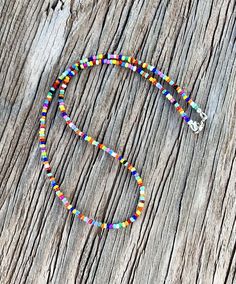 Minimalist Style Dainty Seed Bead Necklace Beaded Layering Necklace Boho Multicolor Confetti Rainbow Multi Color Hippie Festival Beads Minimalist Colorful Beaded Choker, Colorful Adjustable Necklace With Tiny Beads, Colorful Adjustable Tiny Bead Necklaces, Minimalist Letter Beads Necklace With Round Beads, Minimalist Letter Bead Necklaces, Minimalist Letter Beads Necklace, Adjustable Minimalist Multicolor Beads, Minimalist Festival Beaded Necklace With Round Beads, Minimalist Beads For Jewelry Making