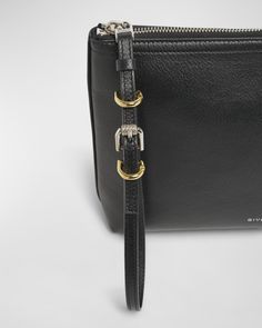 Givenchy "Voyou" travel pouch wristlet in cotton and leather     Adjustable wristlet strap    Zip top closure     Interior, one slip pocket     Approx. 7.9"H x 2.6"W    Made in Italy Travel Pouch, Zip Top, Sale Design, Givenchy, Neiman Marcus, Timeless Elegance, Tops Designs, In Italy, Pouch