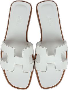 Hermes Oran Sandals, Hermes Birkin 30, Hermes Oran, Hermes Box, Sandals White, Madison Avenue, White Box, Hermes Bags, Contrast Stitch