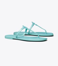 Roxanne Jelly: Women's Designer Sandals | Tory Burch Soft Sandals, Miller Sandal, T Logo, Jelly Sandals, T Strap Sandals, Footwear Design Women, Designer Sandals, T Strap, Anchors