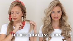 Easy Way To Curl Your Hair Overnight, Robe Hair Curls Video, Curl Hair With Tshirt, Tips For Heatless Curls, Dream Curl Tutorial, Robe Strap Curls, No Curling Iron Curls Hair Hacks, Curling Hair No Heat Overnight, Overnight Curls With Wet Hair Tutorial